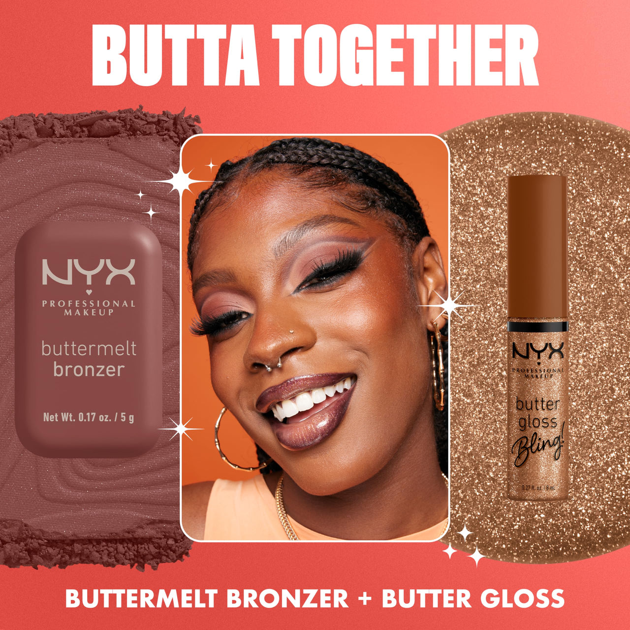 NYX PROFESSIONAL MAKEUP Butter Gloss Bling Lip Gloss, Non Sticky and Shiny Vegan Lip Makeup - Shimmer Down