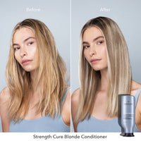 Thumbnail for Pureology Strength Cure Blonde Purple Conditioner for Blonde & Lightened Color-Treated Hair, 9 Fl Oz