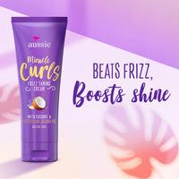 Thumbnail for Aussie Miracle Curls Frizz Taming Curl Cream With Coconut & Jojoba Oil, 6.8 oz