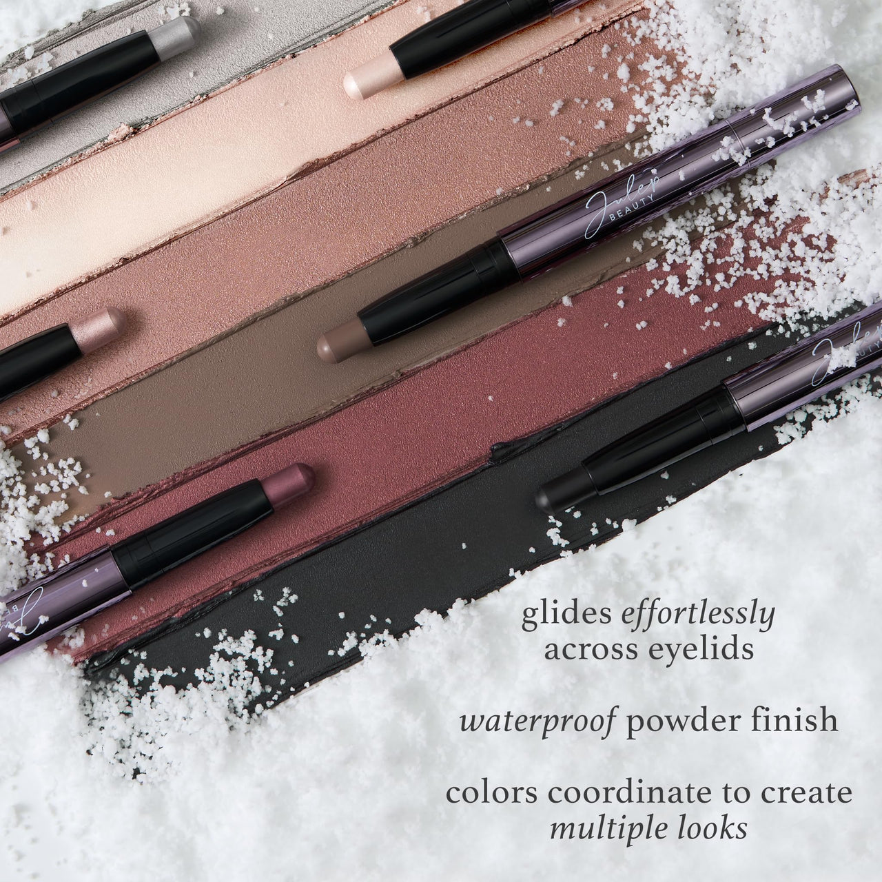 Julep Eyeshadow 101 Palette-Style Crème-to-Powder Waterproof Eye Sticks – Moonlight – Long-Lasting, Crease-Proof, 6 Piece Eyeshadow Set with Built-in Smudger