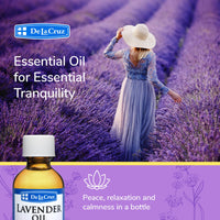 Thumbnail for De La Cruz Lavender Essential Oil Steam-Distilled - 100% Pure Lavender Oil for Aromatherapy 2 Fl Oz (Pack of 1)