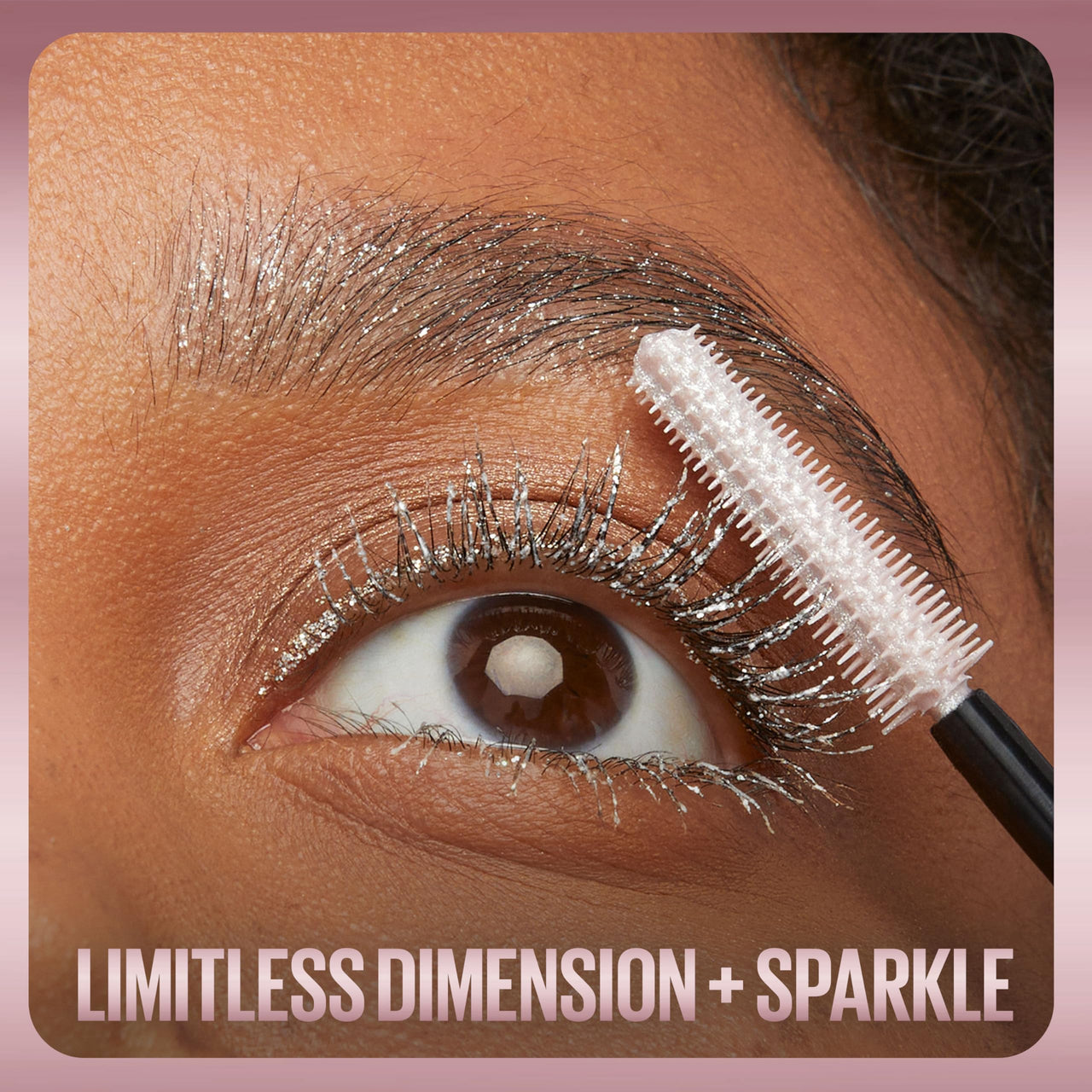 Maybelline Lash Sensational Sky High Glitter Mascara, Diamond Effect Eye Makeup for Lashes and Brows, Washable, Space Diamond, 1 Count