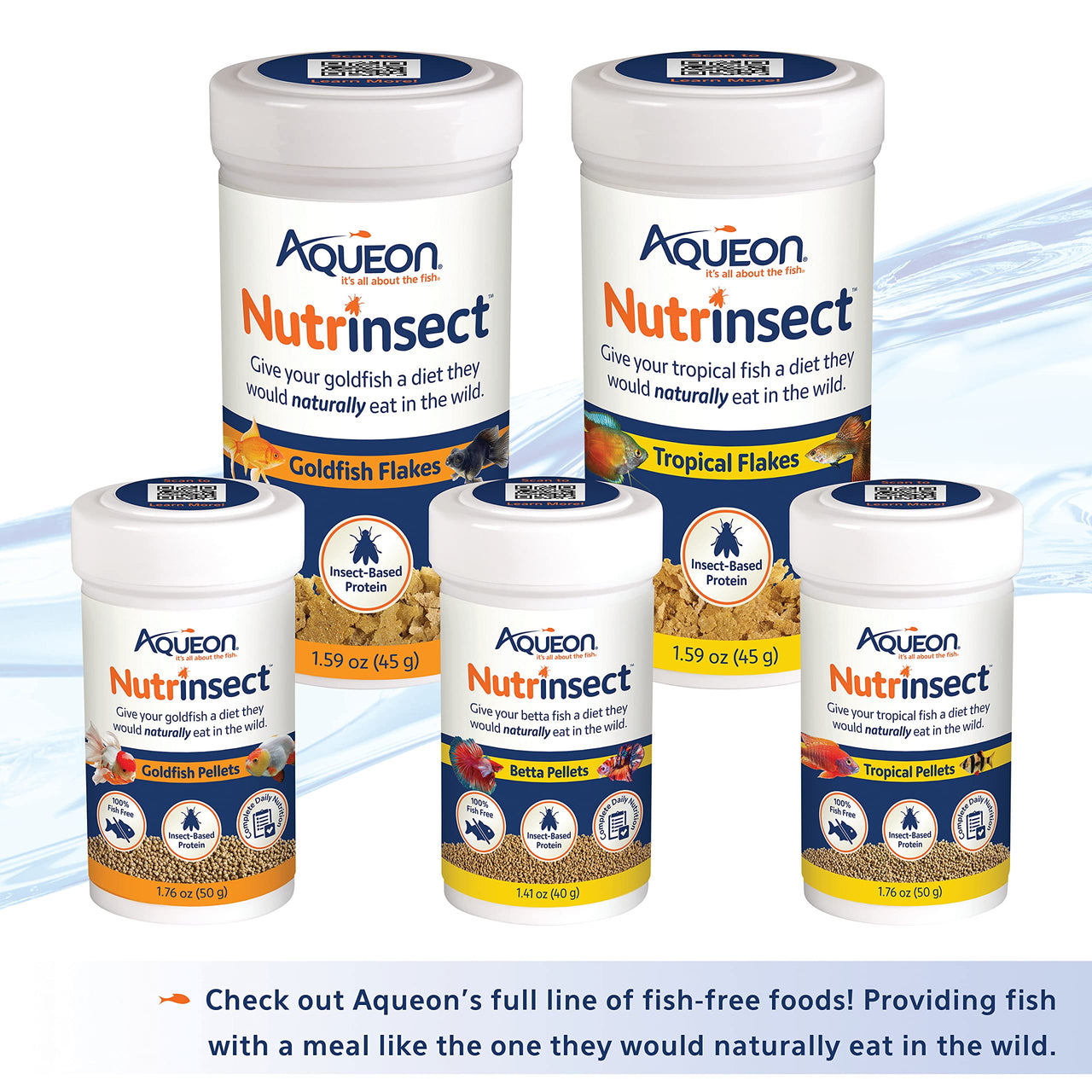 Aqueon Nutrinsect Fish-Free Fish Food, Betta Pellets, 1.41 oz