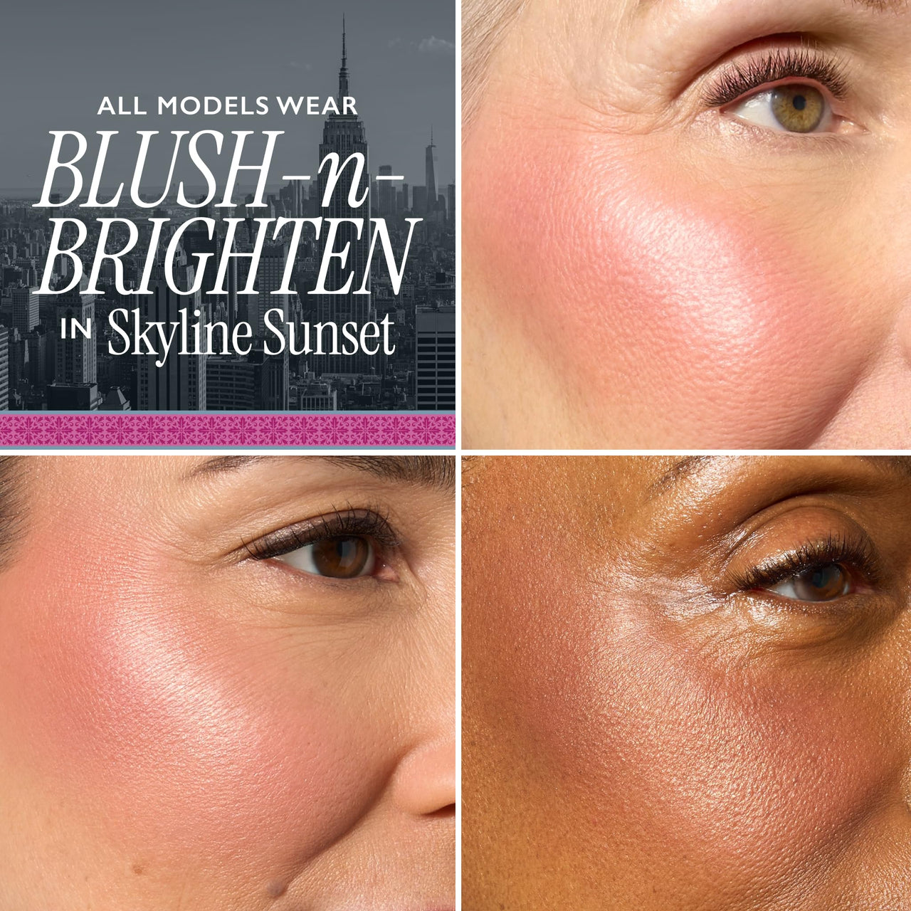 LAURA GELLER NEW YORK Limited Edition Baked Blush-n-Brighten Marbleized Blush - Skyline Sunset - Pink Color for Cheeks
