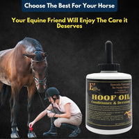 Thumbnail for E3 Hoof Conditioner & Dressing Oil 32 oz, Expert Formula for Nourishing & Protecting Horse Hooves, Deep Conditioning for Elasticity, Enhances Shine, Protective Barrier, Easy Application