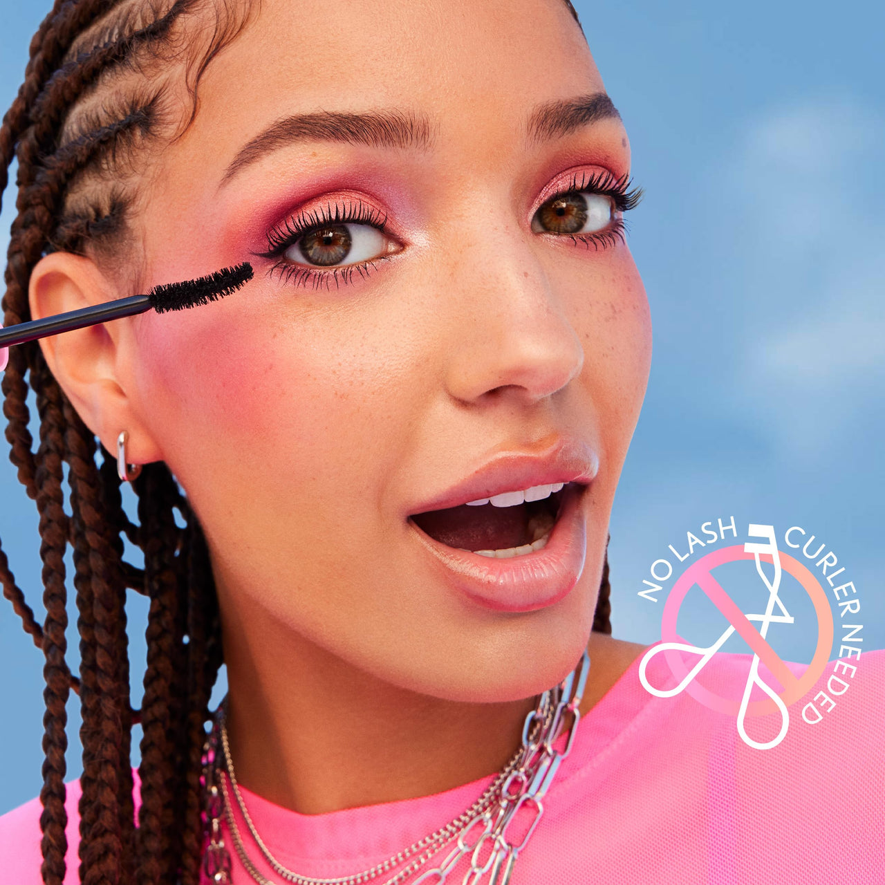 CoverGirl Eye Enhancer, Dark Chocolate, 3D Mascara, Curved Fiber Brush, Plant-Based Lifting Wax, For All Lash Types, 24-Hour Wear, Transfer-Proof, Flake-Free, 0.30oz