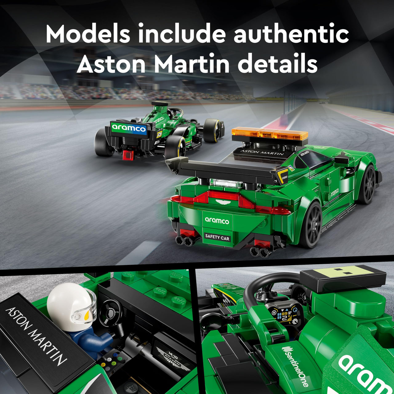 Lego 76925 Speed Champions Aston Martin Safety Car and AMR23