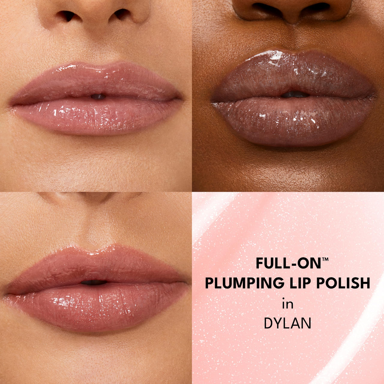 Buxom Full-On Plumping Lip Polish, Tinted Lip Plumper Gloss with Peptides & Vitamin E, High-Shine Lip Gloss that Nourishes, Vegan, AT Dylan (Sheer Rose Shimmer)