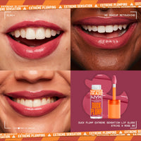 Thumbnail for NYX PROFESSIONAL MAKEUP Duck Plump High Pigment Lip Gloss, Lip Plumper Gloss with Spicy Ginger - Strike A Rose
