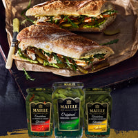 Thumbnail for Maille Pickles Cornichons Original Pack of 12 The perfect cornichon for garnishing a gourmet sandwich or snacking Product of France 13.5 oz