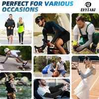 Thumbnail for BHYTAKI 6 Pairs UV Sun Protection Arm Sleeves, UPF 50 Sports Cooling Arm Compression Sleeves for Men Women Teenager