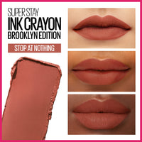 Thumbnail for Maybelline Super Stay Ink Crayon Matte Longwear Lipstick Makeup, 160 Stop At Nothing, 0.04 oz