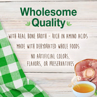 Thumbnail for Nylabone Healthy Edibles Broth Bone Natural Dog Chews Long Lasting Treats Ham Flavor Small/Regular - Up to 25 Ibs. (4 Count)