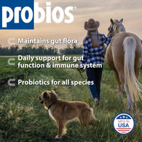 Thumbnail for Probios Digestive Support Probiotic for All Species, Probiotics for Gut Health, Dispersible Powder, 5 lbs