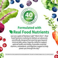 Thumbnail for Rainbow Light Mens Multivitamin One + | 30 Caplets | Real Food Nutrients, Digestive Enzymes & Probiotics
