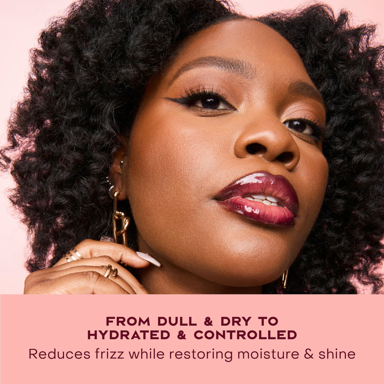 SheaMoisture Hold and Shine Moisture Mist Coconut and Hibiscus for Thick, Curly Hair for Frizz Control 8 fl oz