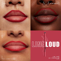 Thumbnail for NYX PROFESSIONAL MAKEUP Line Loud Lip Liner, Longwear and Pigmented Lip Pencil with Jojoba Oil & Vitamin E - On A Mission (Blue Red)