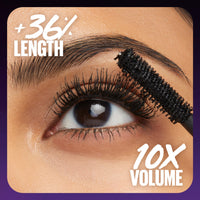 Thumbnail for Maybelline The Falsies Surreal Extensions Washable Mascara, Volumizing, Lengthening Mascara Make Up, Meta Black, 1 Count