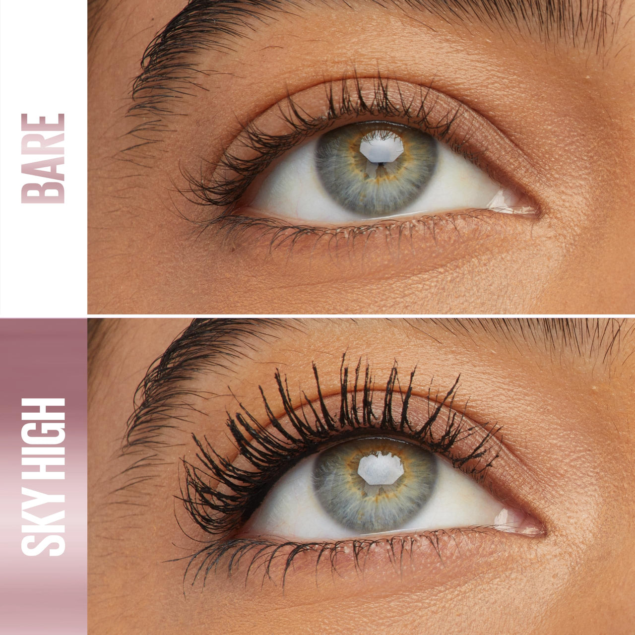 Maybelline Lash Sensational Sky High Glitter Mascara, Diamond Effect Eye Makeup for Lashes and Brows, Washable, Space Diamond, 1 Count
