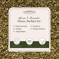 Thumbnail for Starwest Botanicals Organic Oregano Dried Leaf - Seasoning Herb for Cooking, Use for Pizza Dishes, Greek, Italian, or Mexican Food, Non-GMO - Bulk 1 lb Bag