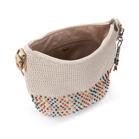 Thumbnail for The Sak Womens Hand-crochet, Soft & Slouchy Silhouette, Timeless Elevated Design Sequoia Hobo Bag In Crochet, Shoulder Purse, Ecru Multi Bead, Ecru Multi Bead