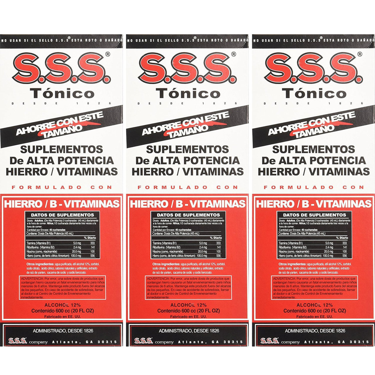 SSS Company SSS Company S.S.S. Tonic Liquid Large, Large 20 oz (Pack of 3)