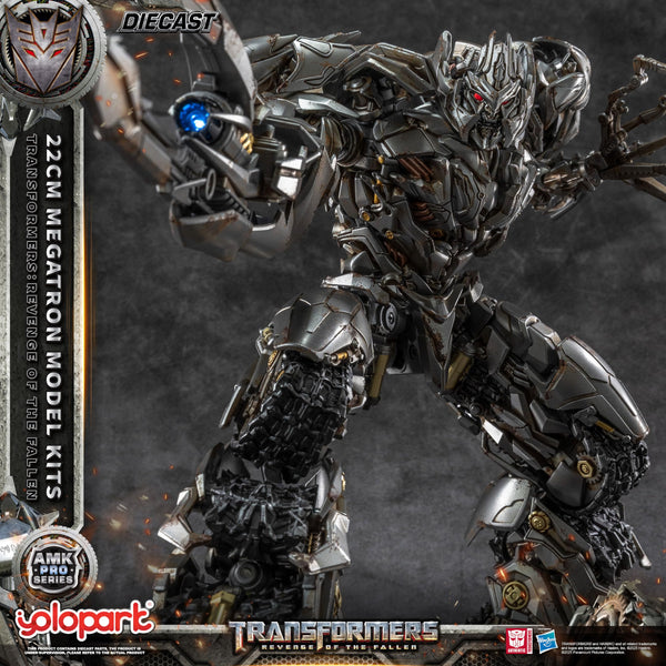 YOLOPARK Megatron Transformers Toys Revenge of the Fallen Action Figure - Diecast Version,AMK PRO Series 8.66 Inch Highly Articulated Transformers Model Kit for Ages 15 and Up,No Converting