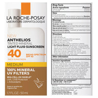 Thumbnail for La Roche-Posay Anthelios Tinted Sunscreen SPF 40, Broad Spectrum SPF + Antioxidants, Titanium Dioxide & Zinc Oxide Sunscreen, 4 Flexible Shades With No White Cast, Oil Free & Oxybenzone Free