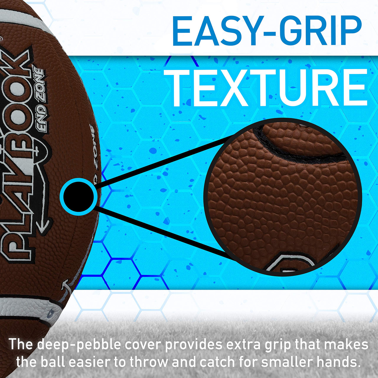 Franklin Sports Playbook Junior Football - Kids Youth Football with Play Diagrams - Junior Size Youth Soft Cover Ball for Kids - Playbook Ball with Air Pump Included