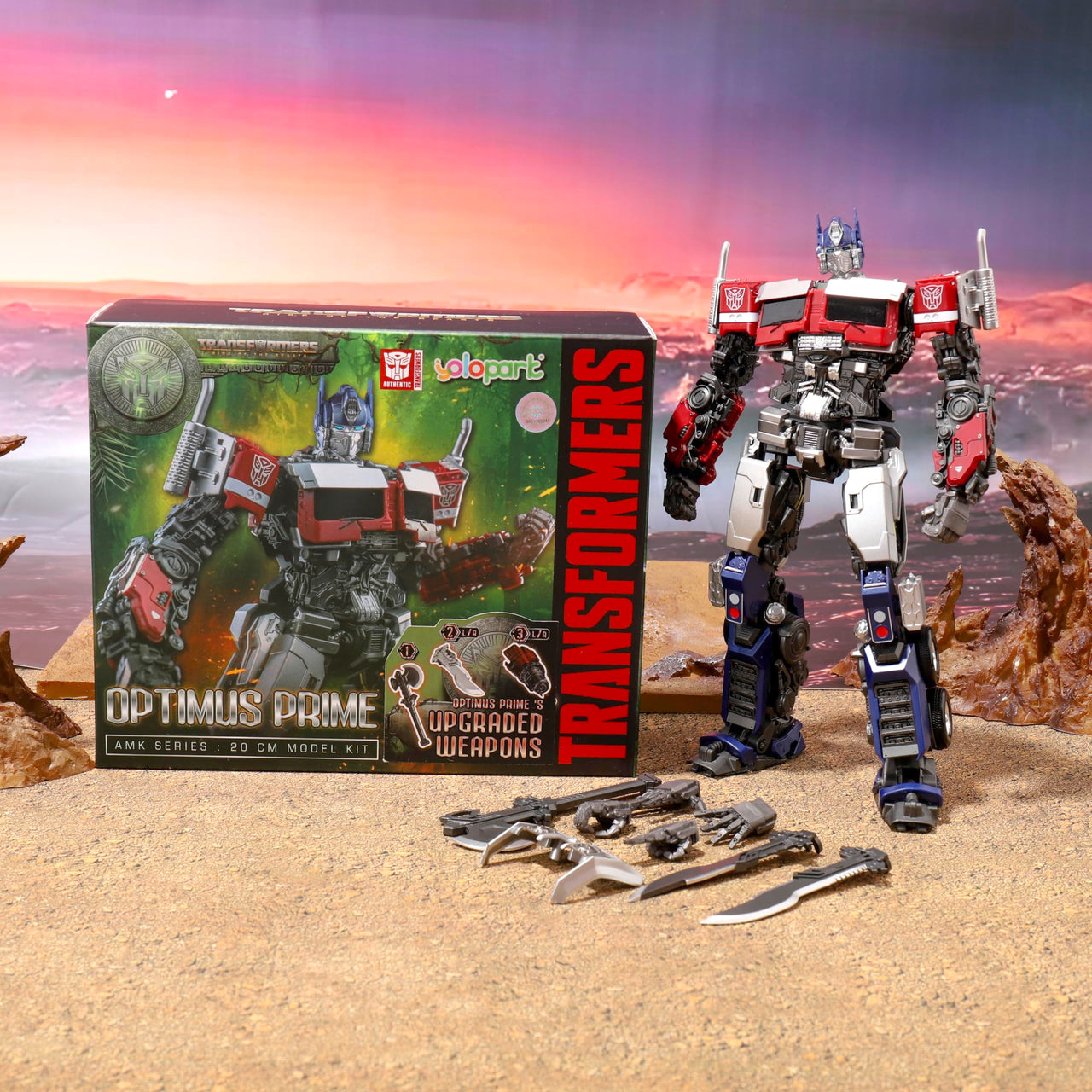 YOLOPARK Optimus Prime Transformers Toys Rise of The Beasts Action Figures,7.87 Inch Highly Articulated Transformer Toys for Kids Ages 8 and Up,No Converting