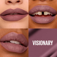 Thumbnail for Maybelline Super Stay Matte Ink Liquid Lipstick Makeup, Long Lasting High Impact Color, Up to 16H Wear, Visionary, Taupe Purple, 1 Count, Packaging May Vary