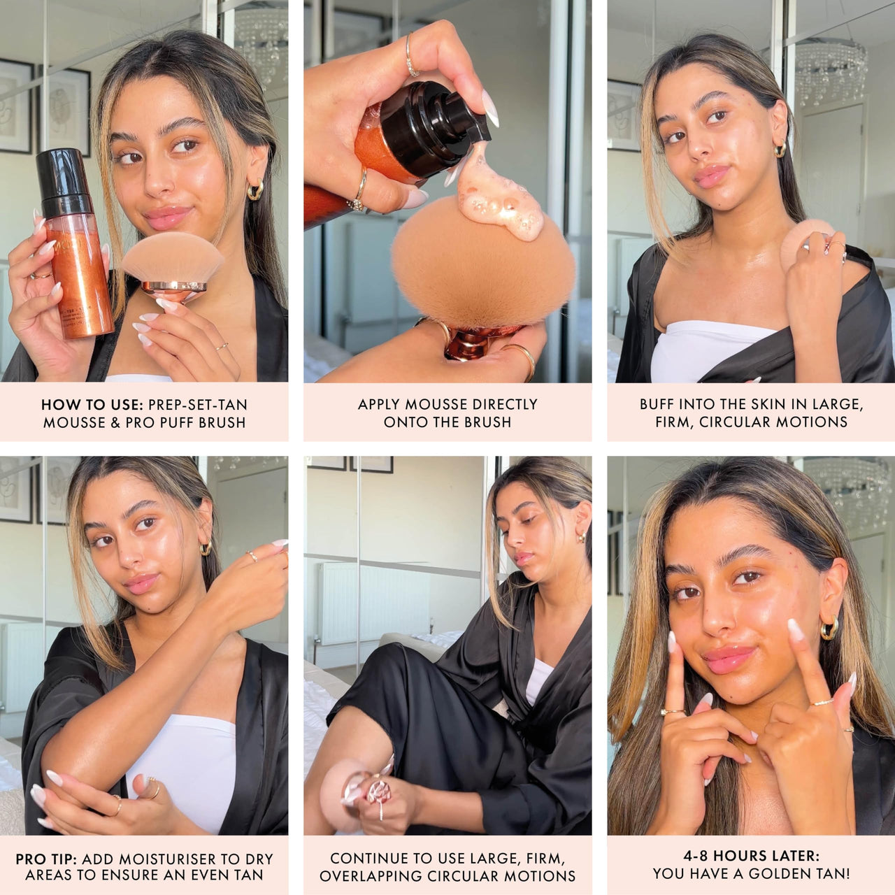 ICONIC LONDON Prep Set Tan Mousse | Long Lasting, Sun Kissed Skin, Bronze Glow, Cruelty-Free, Vegan Makeup, Original