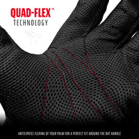 Thumbnail for Franklin Sports MLB CFX Pro Baseball Batting Gloves - Black - Adult Small