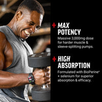 Thumbnail for Force Factor L-Arginine Nitric Oxide Supplement with BioPerine to Help Build Muscle and Support Stronger Blood Flow, Circulation, Nutrient Delivery, and Pumps, L-Arginine 3000mg, 3g, 150 Capsules