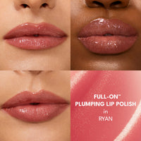 Thumbnail for Buxom Full-On Tinted Lip Plumper Gloss, High-Shine Moisturizing Lip Gloss with Peptides and Vitamin E, Vegan Formula, AF Ryan (Shimmering Coral Red)