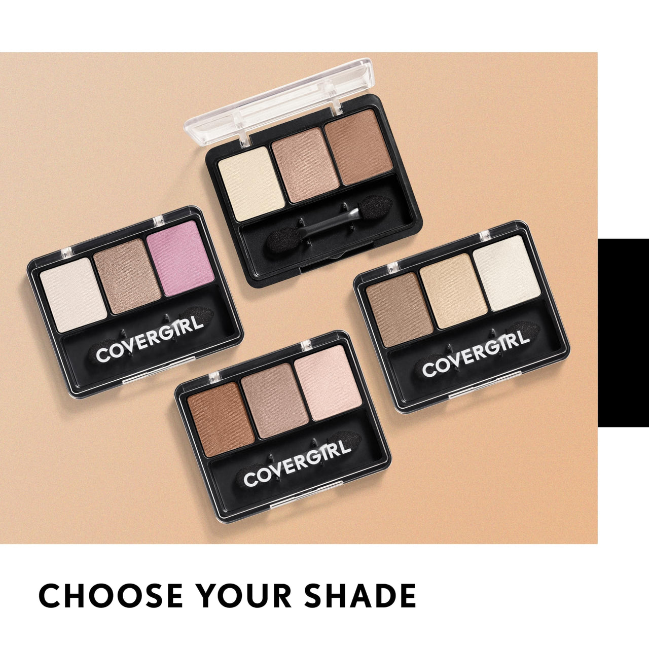COVERGIRL - Eye Enhancers 3-Kit Eyeshadow, silky, sheer formula, double ended applicator, 100% Cruelty-free