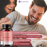 Thumbnail for Saffron Supplements - 100% Pure Saffron Extract Capsules - Boost Energy & Mood, Support Eye & Heart Health