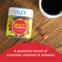 Thumbnail for OLLY Multi + Probiotic Adult Multivitamin Gummy, 1 Billion CFUs, Digestive and Immune Support Chewable Supplement, Tropical Twist, 35 Day Supply - 70 Count