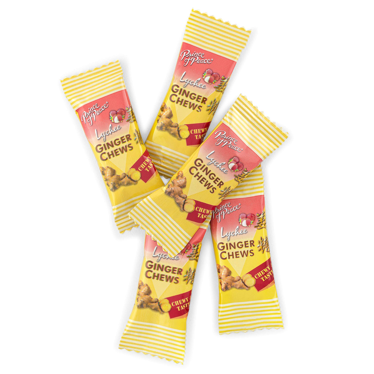 Prince of Peace Ginger Chews with Lychee, 1 lb. â€“ Candied Ginger â€“ Lychee Flavored Candy â€“ Lychee Ginger Chews