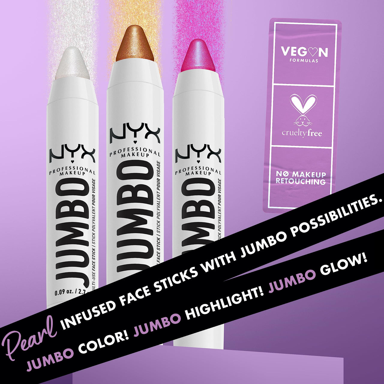 NYX PROFESSIONAL MAKEUP, Jumbo Multi-Use Face Highlighter Stick - Apple Pie