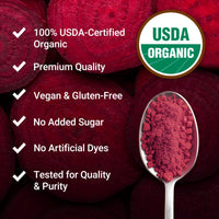 Thumbnail for Force Factor Total Beets Organic Beetroot Powder Superfood to Boost Daily Nutrition, USDA Organic, Vegan, Gluten-Free, and Non-GMO Beet Supplement, Unflavored, 90 Servings