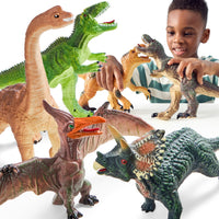 Thumbnail for JOYIN Big Dinosaur Toys for Toddlers, 6 Piece Large Soft Dinosaur Figures with an Educational Book, Jumbo Realistic Toys for Boys and Girls Gift, Birthday Easter Gifts for Kids Ages 1 2 3 4 5