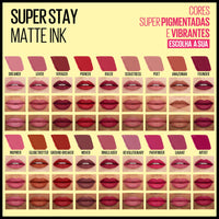 Thumbnail for Maybelline Super Stay Matte Ink Liquid Lipstick Makeup, Long Lasting High Impact Color, Up to 16H Wear, Founder, Cranberry Red, 1 Count, Packaging May Vary