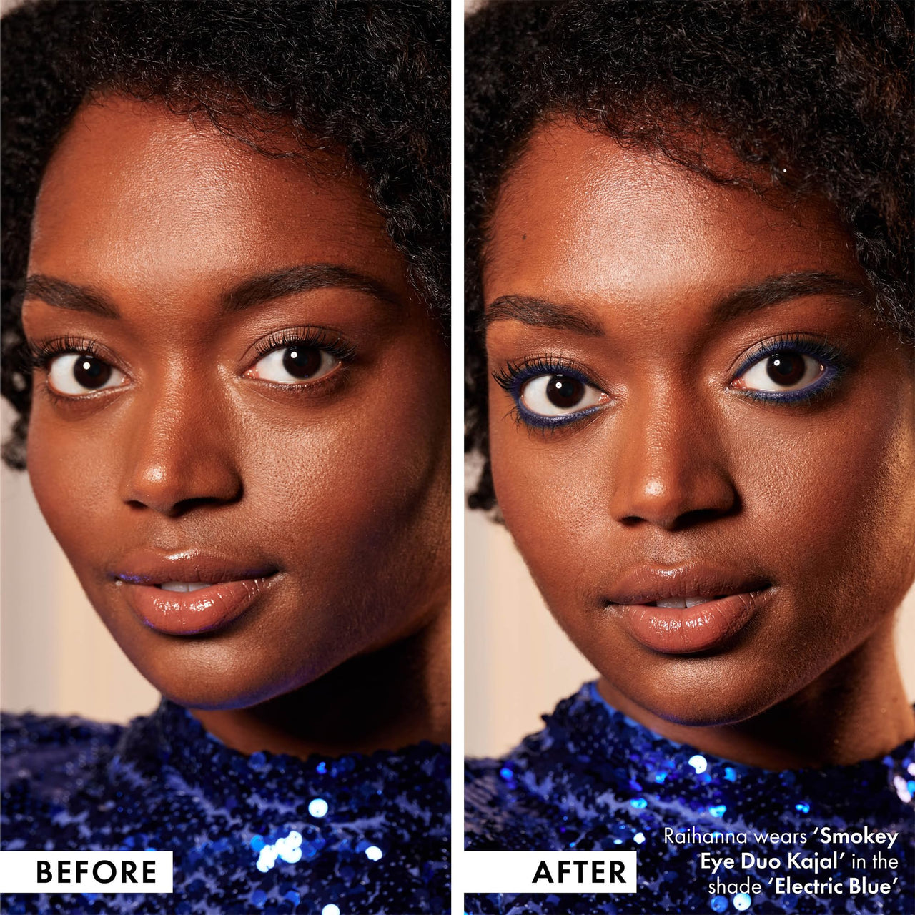 ICONIC LONDON Smokey Eye Duo Eyeliner | Creamy, Easy to Blend 2-in-1 Eyeliner Crayon, Water Resistant, Cruelty Free, Vegan Makeup (Electric Blue) 0.027 oz