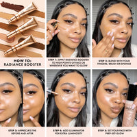 Thumbnail for ICONIC LONDON Radiance Booster | Liquid Radiance Lightweight Skin Tint for a Glowy Makeup Look, Cruelty Free, Vegan Makeup (Deep Glow) 1.01 Fl oz