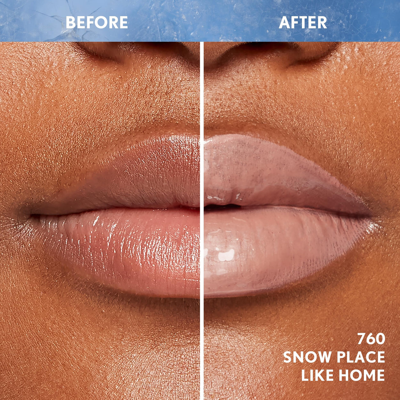 Covergirl Clean Fresh Yummy Plumper Lip Gloss, 760 Snow Place Like Home, Shiny, Vegan Formula, Easy to Apply, Minty Flavor, 0.33oz