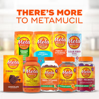 Thumbnail for Metamucil Fiber Supplement, Unflavored Clear Mixing Powder, No Grit, No Sugar Added, Plant Based Prebiotic Fiber Supplement Blend for Daily Digestive Health, 75 teaspoons
