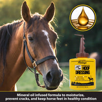 Thumbnail for Fiebing's Hoof Oil for Horses with Mineral Oil (32 oz) - Hoof Dressing with Applicator Brush to Condition Dry, Split Hooves & Corns - Prevents Cracks, Splits & Contracted Feet with Semi Gloss Finish