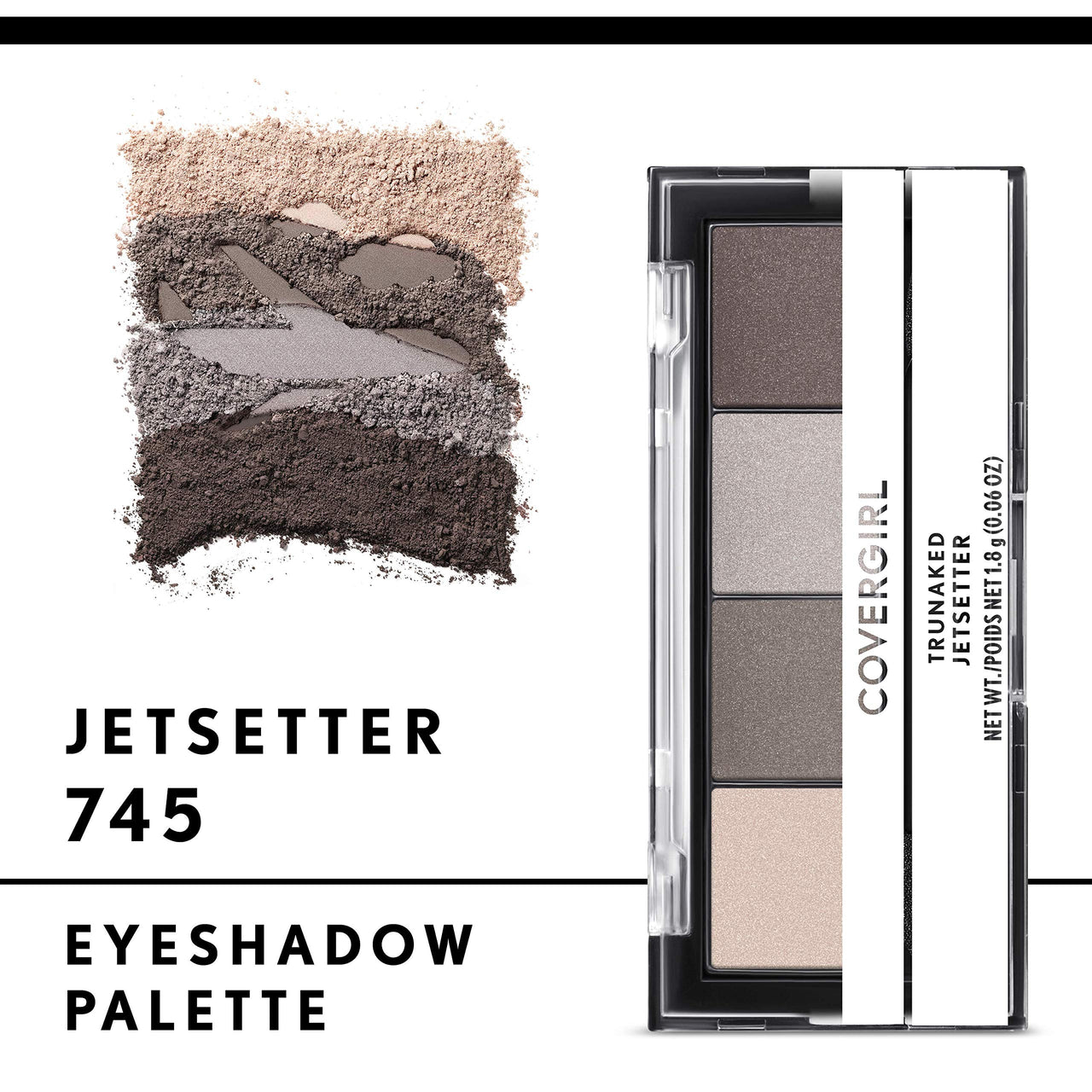 COVERGIRL Trunaked Quad Eyeshadow Palette, Jetsetter, Jetsetter, 0.06 Ounce