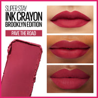 Thumbnail for Maybelline Super Stay Ink Crayon Matte Longwear Lipstick Makeup, 130 Pave The Road, 0.04 oz
